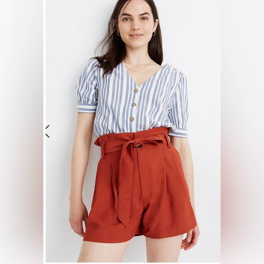 Madewell drapey paperbag shorts